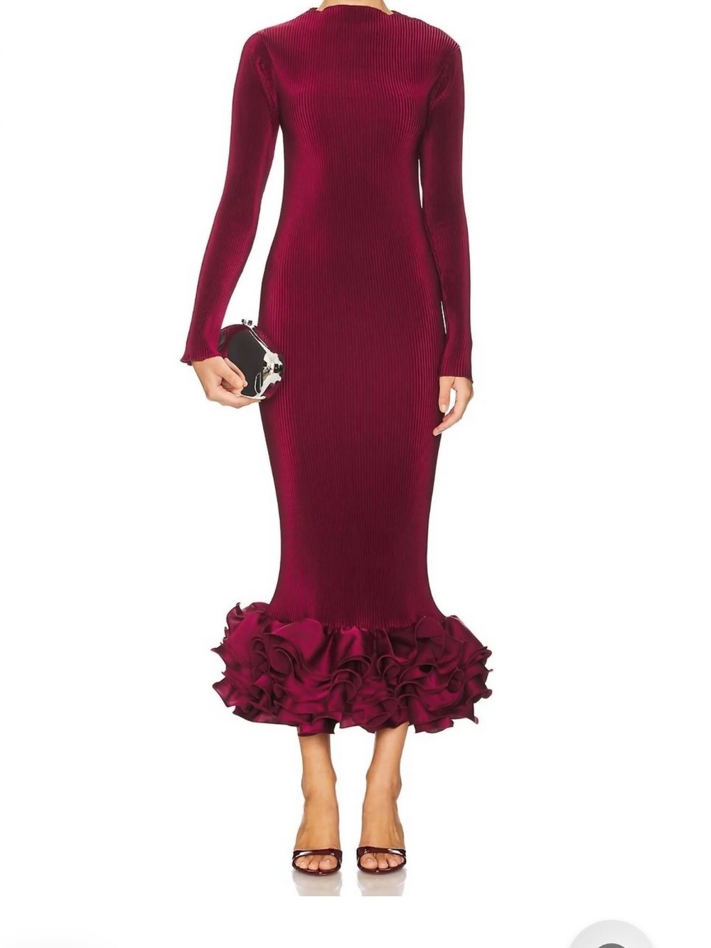 L’Idee Campbell Cocktail Dress in Wine